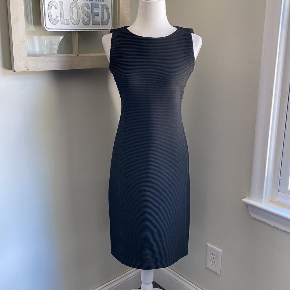 Armani Collezioni 1990s Vintage Ribbed Bodycon Sheath Dress